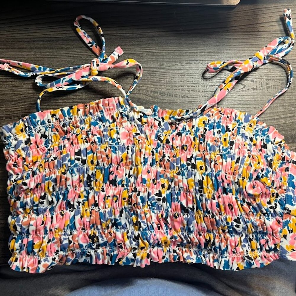 Xhilaration Rouched Bikini top and Bottom Set